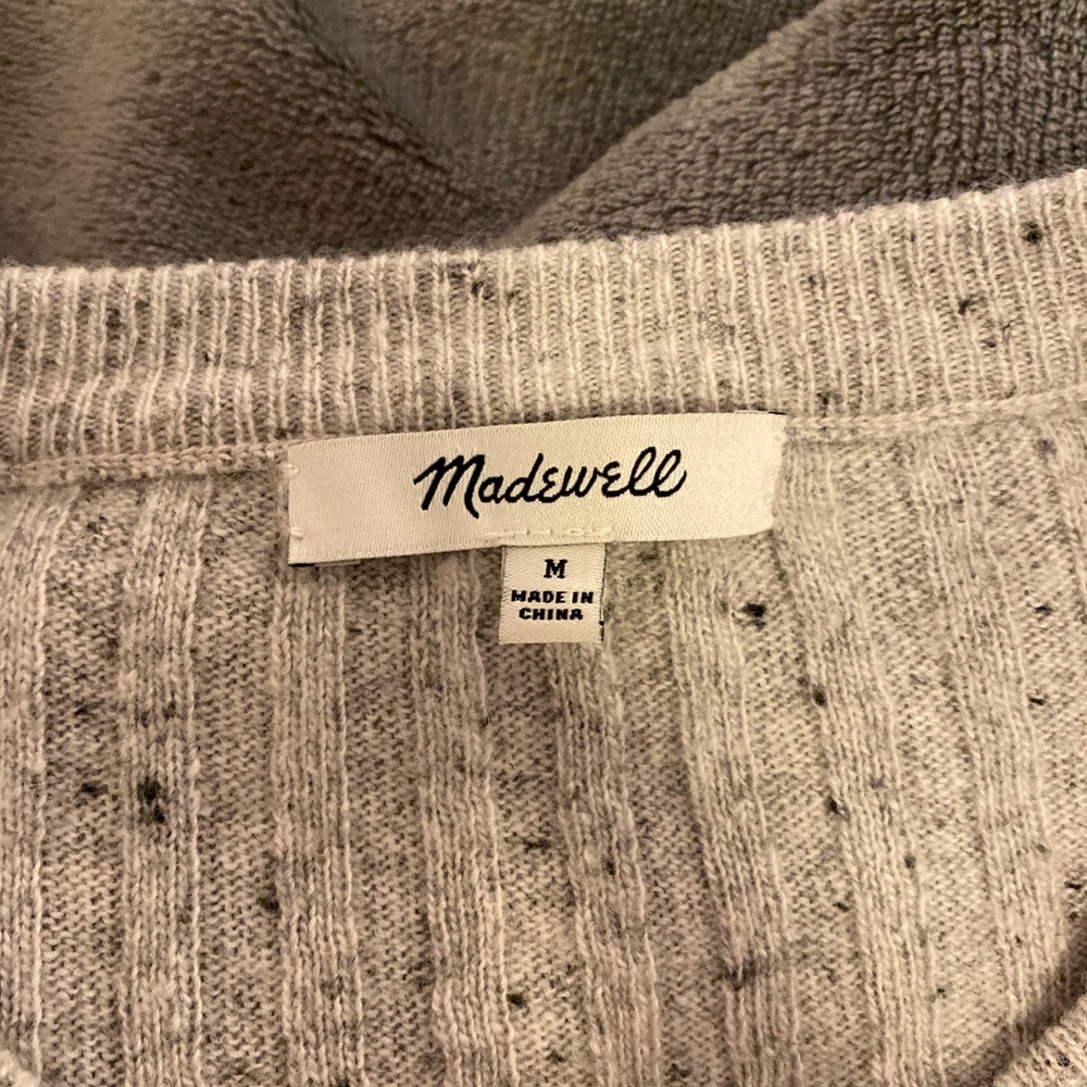Madewell | Relaxed Crewneck Sweater Grey Donegal - Picture 5 of 7